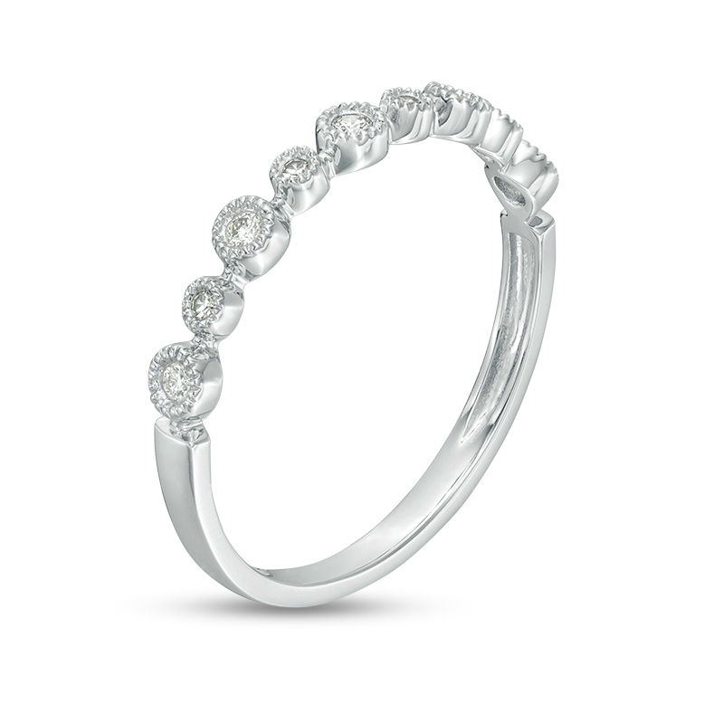 0.07 CT. T.W. Diamond Bezel-Set Anniversary Band in 10K Gold