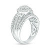 Thumbnail Image 1 of 1.00 CT. T.W. Composite Diamond Frame Collar Multi-Row Engagement Ring in 10K White Gold