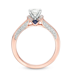 Vera Wang Love Collection 1.15 CT. T.W. Diamond Collar Engagement Ring in 14K Rose Gold