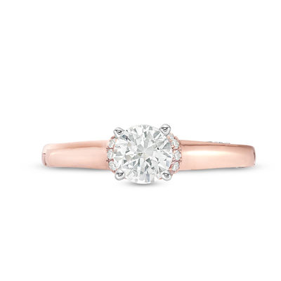 Vera Wang Love Collection 1.15 CT. T.W. Diamond Collar Engagement Ring in 14K Rose Gold