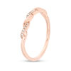 Thumbnail Image 2 of 0.05 CT. T.W. Diamond Twist Wedding Band in 10K Rose Gold