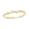 Thumbnail Image 0 of 0.05 CT. T.W. Diamond Twist Wedding Band in 10K Gold