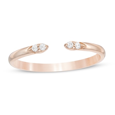 0.04 CT. T.W. Diamond Open Band in 10K Rose Gold