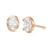 Thumbnail Image 0 of 0.45 CT. T. W. Oval Diamond Solitaire Stud Earrings in 10K Rose Gold