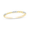 Thumbnail Image 0 of 0.05 CT. T.W. Diamond and Beaded Station Anniversary Band in 10K Gold