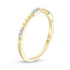 Thumbnail Image 2 of 0.05 CT. T.W. Diamond and Beaded Station Anniversary Band in 10K Gold