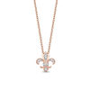 Enchanted Disney Aurora Diamond Accent Fleur-de-Lis Pendant in 10K Rose Gold - 19"