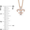 Enchanted Disney Aurora Diamond Accent Fleur-de-Lis Pendant in 10K Rose Gold - 19"