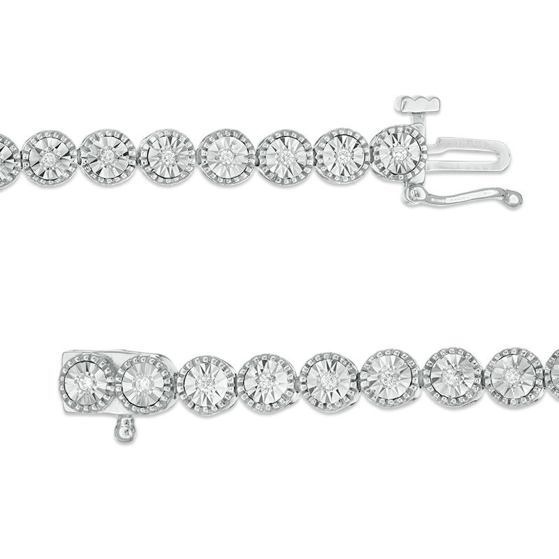 0.23 CT. T.W. Diamond Tennis Bracelet in Sterling Silver|Peoples Jewellers