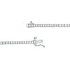 Thumbnail Image 2 of Lab-Created White Sapphire Tennis Necklace in Sterling Silver - 17"