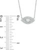 0.25 CT. T.W. Diamond Evil Eye Necklace in 10K White Gold