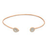 0.065 CT. T.W. Diamond Open Vintage-Style Flex Bangle in 10K Rose Gold