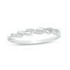 0.05 CT. T.W. Diamond Twist Wedding Band in 10K White Gold