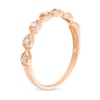 0.06 CT. T.W. Diamond Teardrop Frames Band in 10K Rose Gold