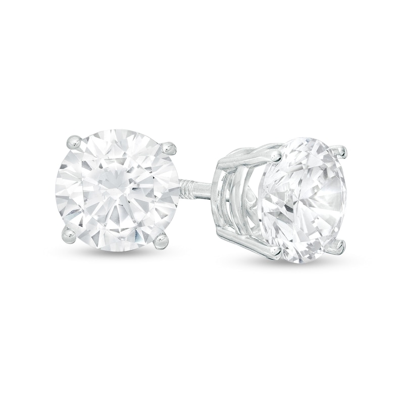 Main Image 1 of 2.00 CT. T.W. Certified Canadian Diamond Solitaire Stud Earrings in Platinum (H/VS2)