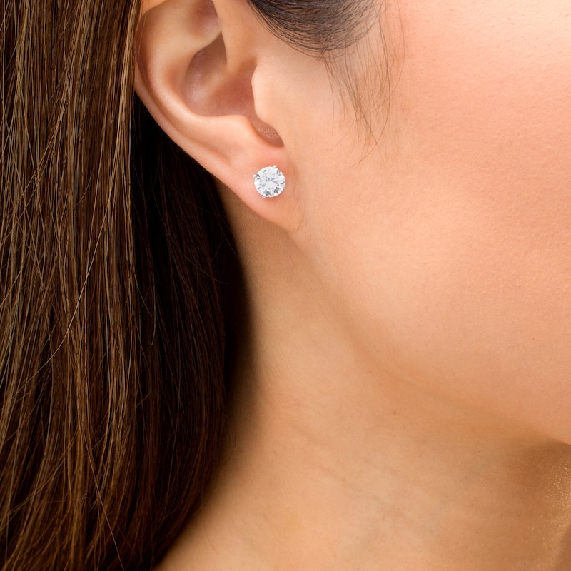 Main Image 2 of 2.00 CT. T.W. Certified Canadian Diamond Solitaire Stud Earrings in Platinum (H/VS2)