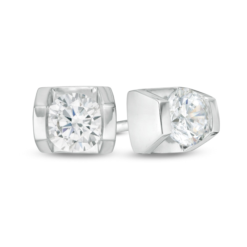 1.00 CT. T.W. Certified Canadian Diamond Solitaire Stud Earrings in 14K White Gold (I/I1)|Peoples Jewellers