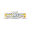 0.46 CT. T.W. Princess-Cut Diamond Frame Bridal Set in 10K Gold