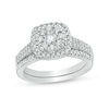 0.56 CT. T.W. Diamond Double Frame Bridal Set in 10K White Gold