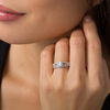 Thumbnail Image 1 of 0.45 CT. T.W. Princess-Cut Diamond Frame Bridal Set in 10K White Gold