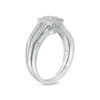 0.29 CT. T.W. Composite Diamond Square Frame Split Shank Bridal Set in 10K White Gold