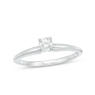 0.20 CT. Diamond Solitaire Engagement Ring in 14K White Gold