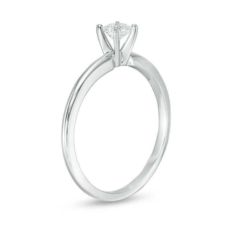 0.20 CT. Princess-Cut Diamond Solitaire Engagement Ring in 14K White Gold|Peoples Jewellers
