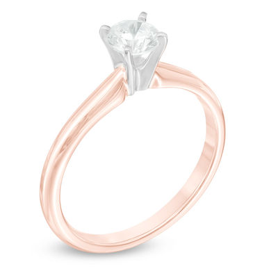 0.50 CT. Diamond Solitaire Engagement Ring in 14K Rose Gold (J/I3)