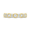 Thumbnail Image 2 of 0.23 CT. T.W. Diamond Alternating Circle and Rectangle Stackable Band in 10K Gold
