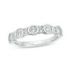 Thumbnail Image 1 of 0.23 CT. T.W. Diamond Alternating Circle and Rectangle Stackable Band in 10K White Gold