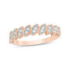 0.147 CT. T.W. Diamond Tilted Marquise Vintage-Style Stackable Band in 10K Rose Gold