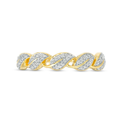 0.088 CT. T.W. Diamond Leaf Stackable Band in 10K Gold