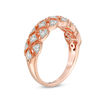 Thumbnail Image 2 of 0.146 CT. T.W. Diamond Lattice Vintage-Style Band in 10K Rose Gold