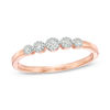 Thumbnail Image 0 of 0.086 CT. T.W. Diamond Five Stone Stackable Band in 10K Rose Gold