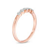 Thumbnail Image 1 of 0.086 CT. T.W. Diamond Five Stone Stackable Band in 10K Rose Gold