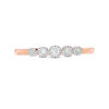 0.086 CT. T.W. Diamond Five Stone Stackable Band in 10K Rose Gold