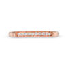 Thumbnail Image 2 of 0.085 CT. T.W. Diamond Vintage-Style Stackable Band in 10K Rose Gold