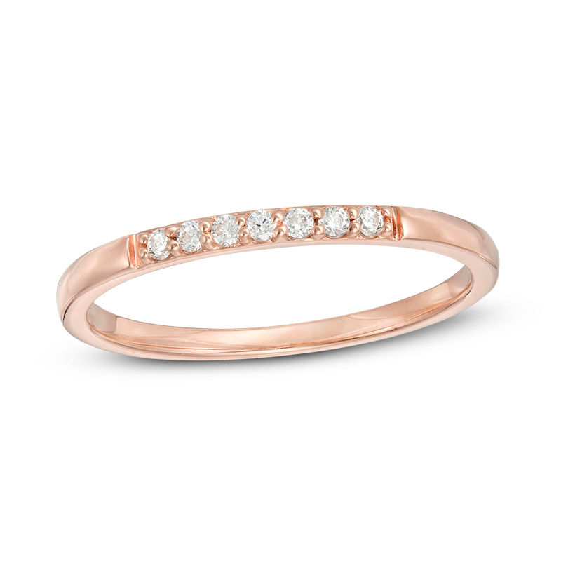 0.065 CT. T.W. Diamond Stackable Band in 10K Rose Gold|Peoples Jewellers