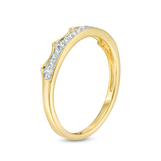 0.088 CT. T.W. Diamond Crown Stackable Band in 10K Gold