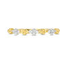 Thumbnail Image 2 of 0.146 CT. T.W. Diamond and Beaded Alternating Stackable Band in 10K Gold