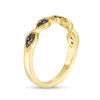 Thumbnail Image 1 of 0.145 CT. T.W. Enhanced Champagne Diamond Twist Vintage-Style Stackable Band in 10K Gold