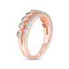 0.23 CT. T.W. Diamond Double Row Stackable Band in 10K Rose Gold