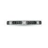 0.149 CT. T.W. Enhanced Black and White Diamond Vintage-Style Stackable Band in 10K White Gold