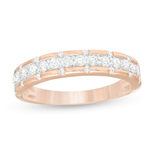 0.48 CT. T.W. Diamond Anniversary Band in 10K Rose Gold