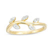 Thumbnail Image 1 of 0.115 CT. T.W. Diamond Leaves on Vine Stackable Band in 10K Gold