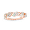 Thumbnail Image 0 of 0.088 CT. T.W. Diamond Leaf Stackable Band in 10K Rose Gold