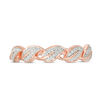 Thumbnail Image 4 of 0.088 CT. T.W. Diamond Leaf Stackable Band in 10K Rose Gold