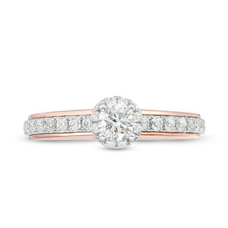 Vera Wang Love Collection 0.60 CT. T.W. Diamond Frame Engagement Ring in 14K Two-Tone Gold