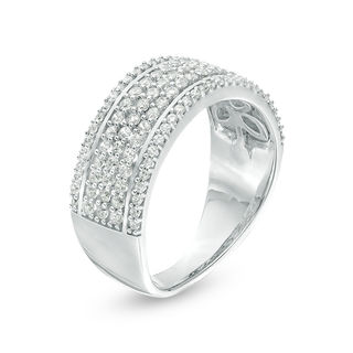 0.69 CT. T.W. Diamond Multi-Row Band in 10K Gold