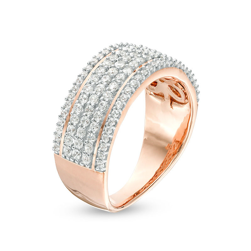 0.69 CT. T.W. Diamond Multi-Row Band in 10K Rose Gold|Peoples Jewellers